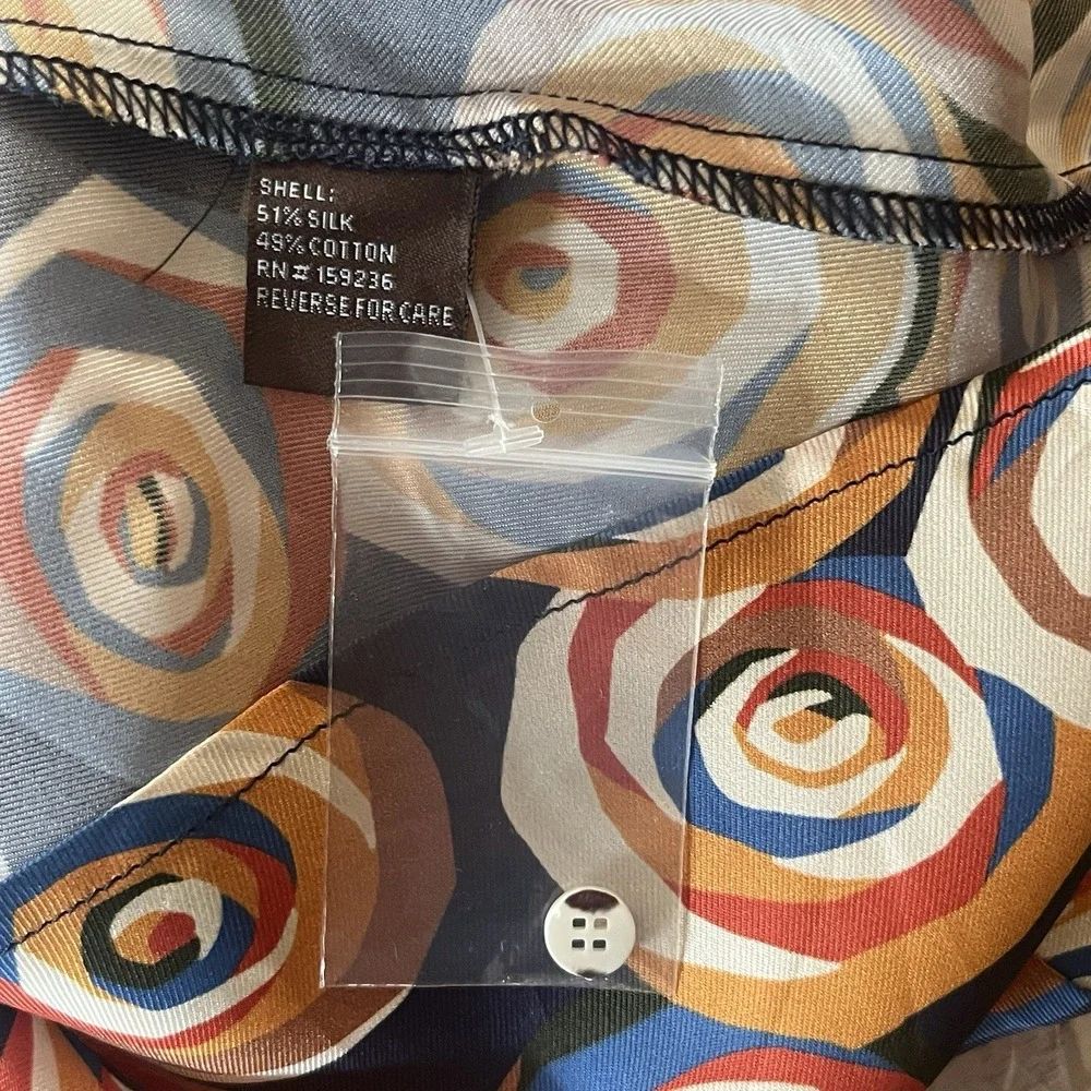 J McLaughlin Mollie Dress NEW Large Silk Blend Midi Mod Rose Pop Floral Career - Picture 10 of 11